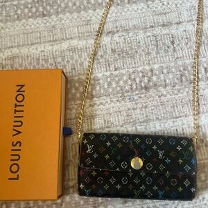 Louis Vuitton Black Multicolor Monogram Chain Crossbody
